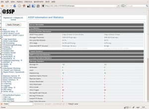 Info and Stats page of ASSP web Interface